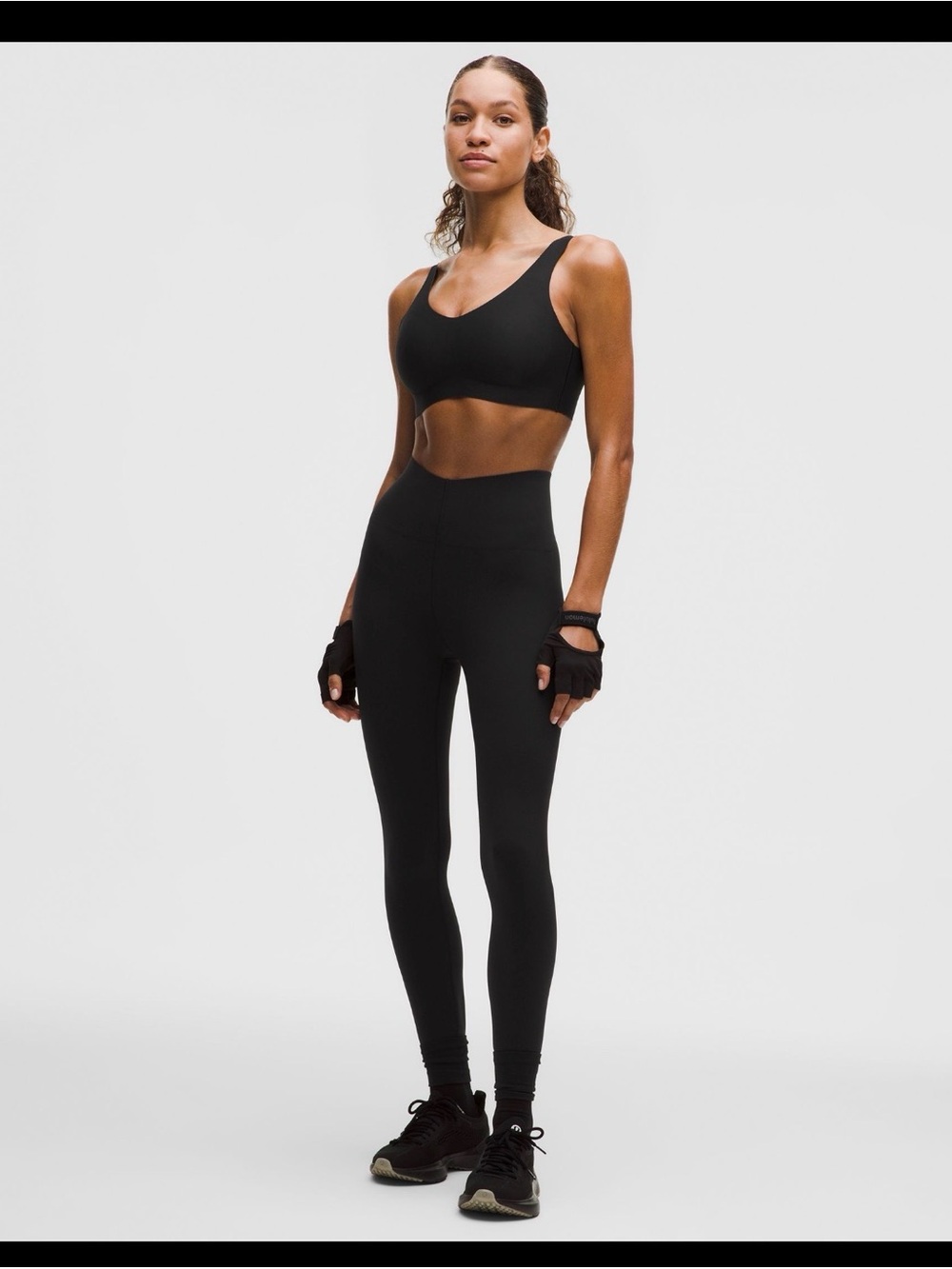 lululemon athletica Black High-Rise Leggings with Subtle Texture